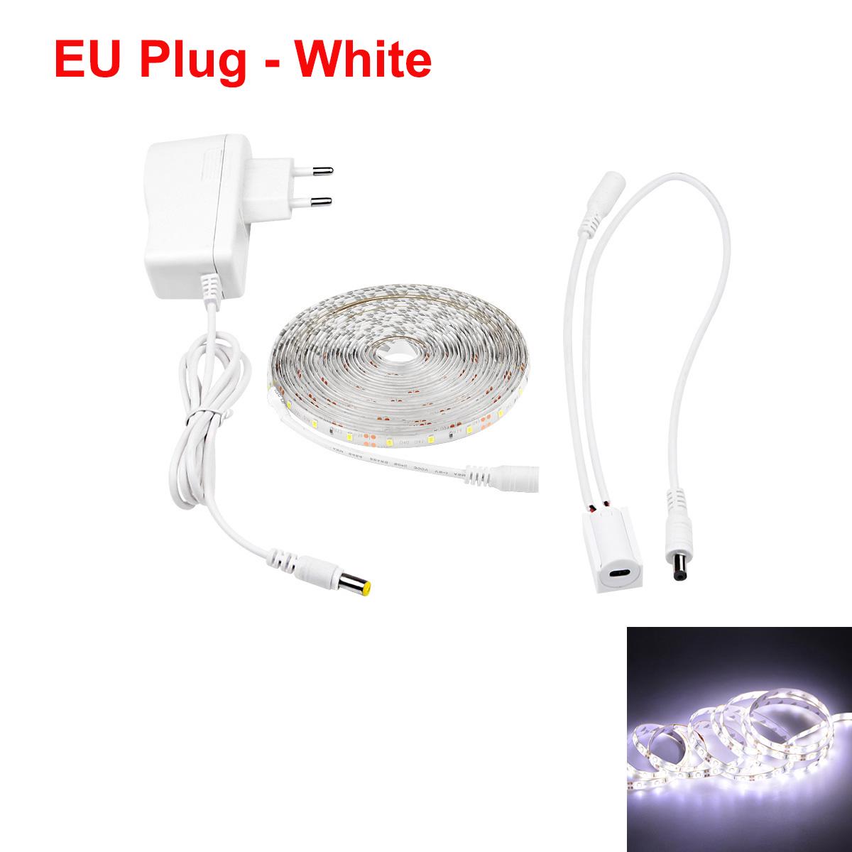 

12 В Датчик ручного развертки Настенный светильник Датчик движения Светодиодный детектор освещения шкафа Управление ВКЛ/ВЫКЛ Ночник Для украшения спальни Освещение шкафа Вилка европейского стандарта 3M белый