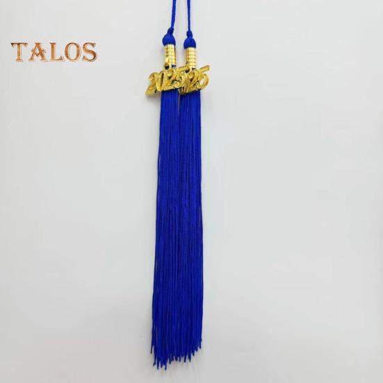 Quaste für Abschlusshut mit Anhänger zum Datum 2025, einfarbig, 40 cm lang, Kappen-Hornor-Quaste für die Abschlusssaison des Master-Bachelor-Schulabschlusses