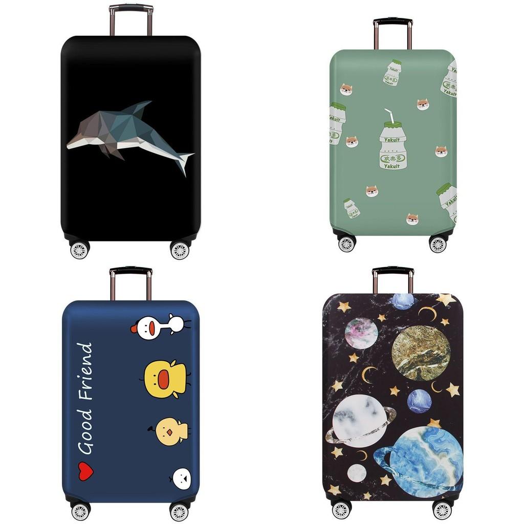 Luggage Case Thin Protective Cover Cartoon Pattern Trolley Travel Leather Box