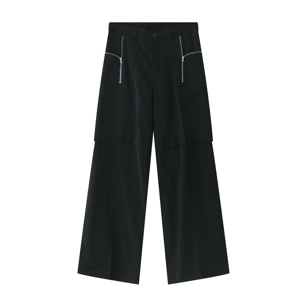 Men's Spring New Line Loose Casual Hip-hop Work Pants Personalized Pocket Zipper