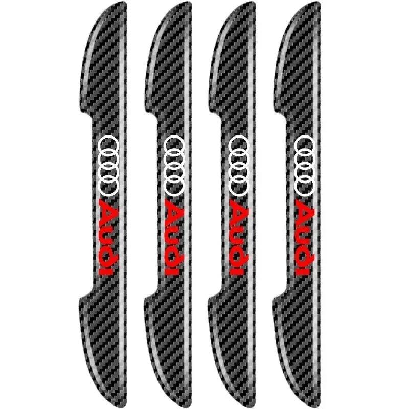 3D Car Door Bowl Door Handle Protective Sticker Rearview Mirror Carbon Fiber Drop Adhesive Sticker For B Car Accessories
