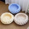 Handgestricktes, waschbares Haustierbett aus isländischer Wolle für Katzen & Hunde
