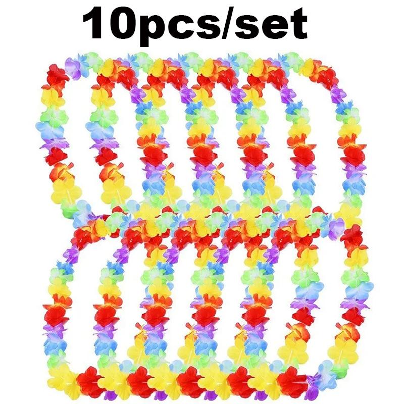 10pcs/set Hawaiian Hawaiian Sunflower Mardi Gras Masquerade Performance Hula Necklace