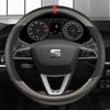 Nlcr7 Carbon Fiber Car Steering Wheel Cover For Seat Leon 5F Mk3 2013-2021 Ibiza 6J Tarraco Arona Ateca Alhambra Auto Accessories