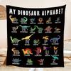 "Dinosaur Flannel Throw Blanket - Ultra Soft & Cozy for Travel/Sofa/Bed, All-Season Home Decor, Perfect Birthday/Holiday Gift