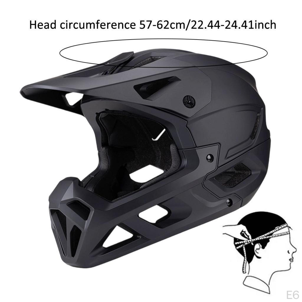 Bicycle Accessories: Full Face Helmet Designed for Mountain And Road Use