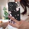 Custodia Floreale Fiori di Pesco Rosa Per Samsung S26 S25 S24 Ultra S23 S22 S21 FE A15 A16 A17 A26 A35 A36 A37 A54 A55 A56 A57 5G Copertura con Texture in Pelle