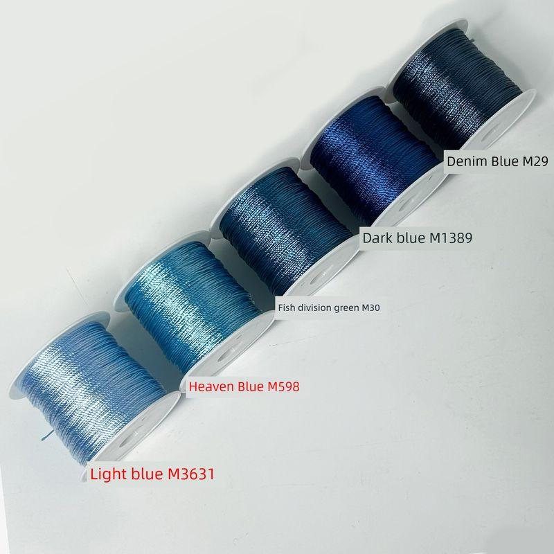 

High-End Hand-Knitting Thread 18-Strand 0.8 Bracelet Necklace Braid Rope Strand Red Rope Morandi Color DIY Bracelet Strand Blue Series 5