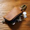 Genuine Leather Key Storage Bag Bluetooth Earphone Keychain  Automotive Smart Key Protective Case Housekeeper Zipper Keys Coin Purse