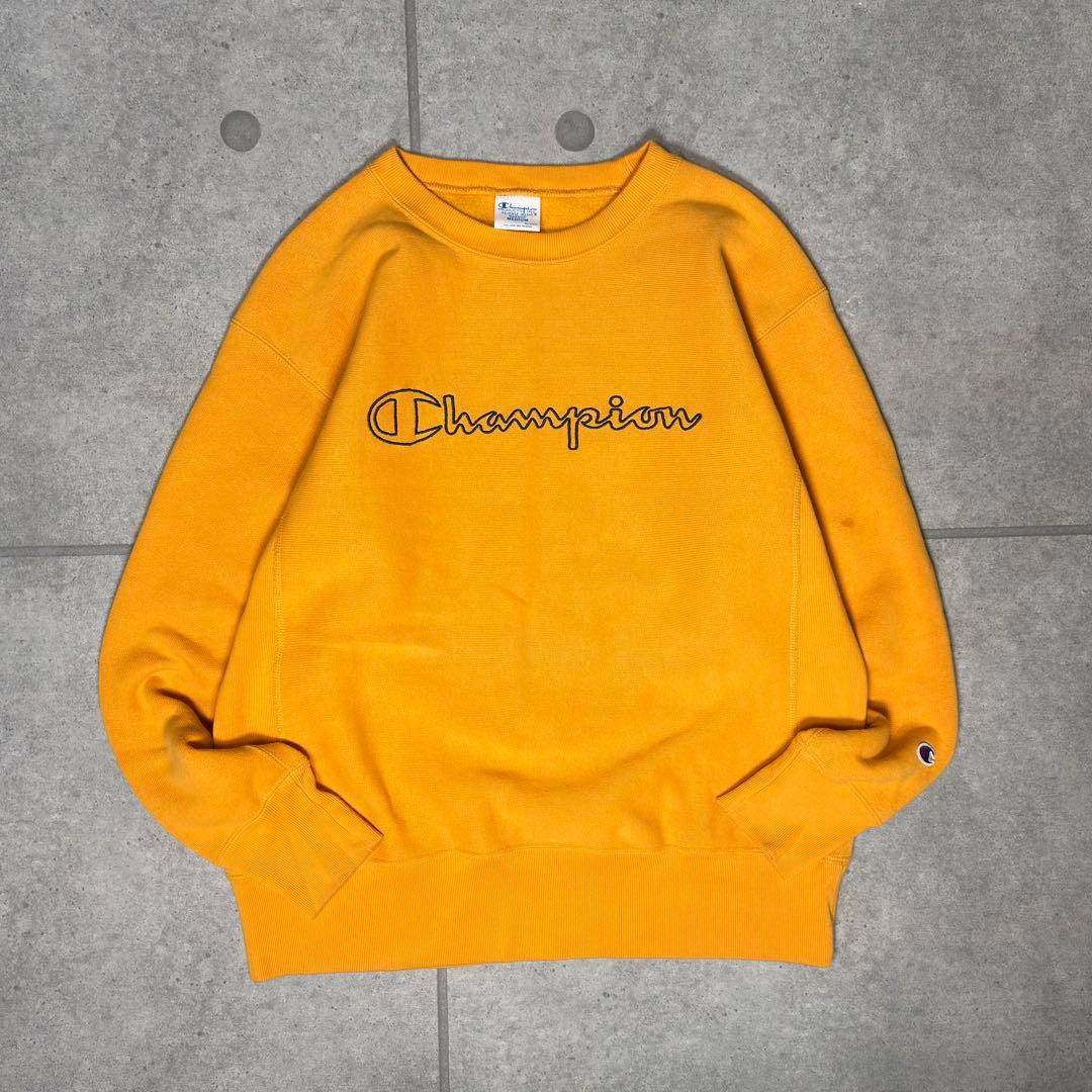

[Б/У] Свитшот Champion reverse weave однотонного синего цвета с вышивкой на ластовице