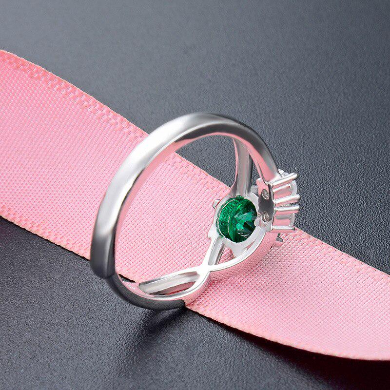 Tancise Femei Clasic 925 Inel cu zirconiu din argint Sterling Bijuterii pentru dama Cadou de petrecere de promisiune de nunta