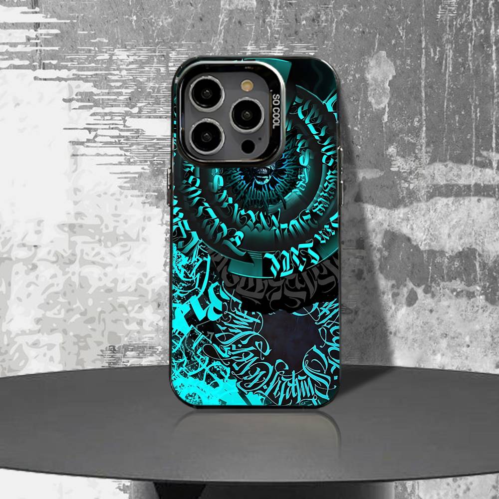 Art Phone Case For iPhone 16,15,14,13,12,11,Pro,XS,Max,Plus,Mini,SE4,E Black Matte P-Pokras L-Lampas Shockproof Cover