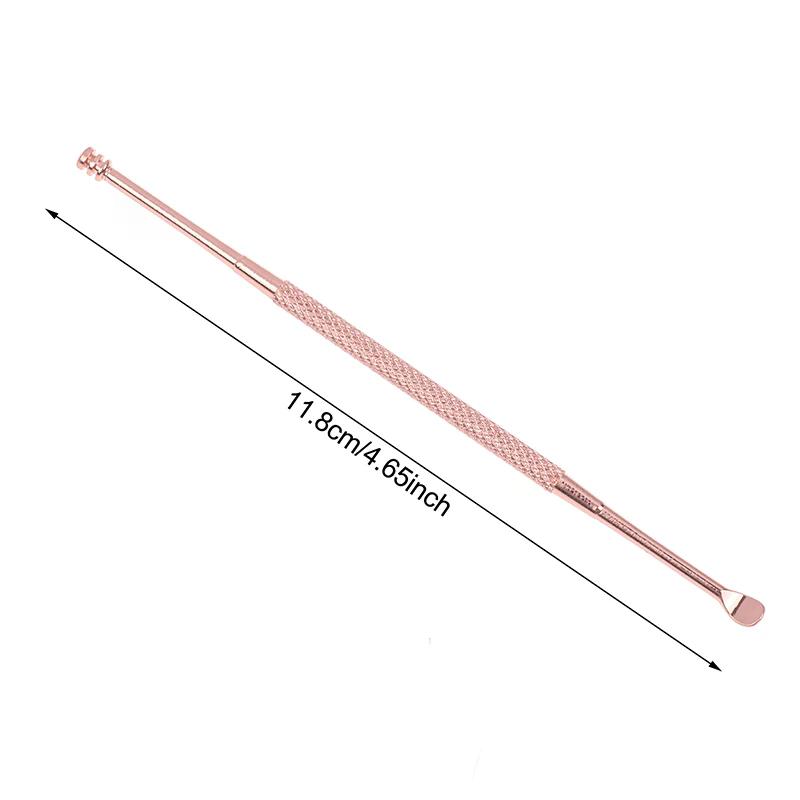 1/3Pcs Stainless Steel Double Head Ear Wax Removal Cleaner Earwax Remover 360° Cleaning Ear Pick Stainless Steel Ear Care Tools