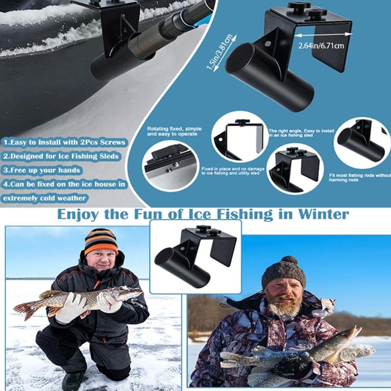 Heavy Duty Metal Ice Fishing Sled Rod Holder Replacement Fishing Poles Storage Rack Fishing Accessories Enduring