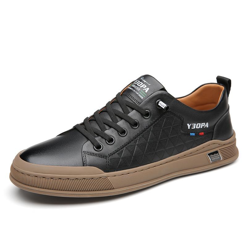 

Повседневная мужская обувь, новые дышащие мужские туфли из мягкой кожи, маленькие белые туфли, модная и трендовая обувь, универсальные туфли для доски 44