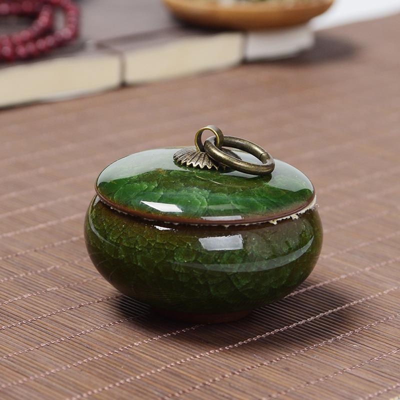 

Керамические мини-банки для чая с фиолетовым песком и потрескавшейся глазурью, чайные коробки, герметичные банки из гипса, шкатулки для украшений, банки для хранения, чайные аксессуары