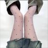Elegant See Through Tights Stockings with Dots Patterned Aesthetic Multicolor Sheer Silk Pantyhose Hosiery for Women