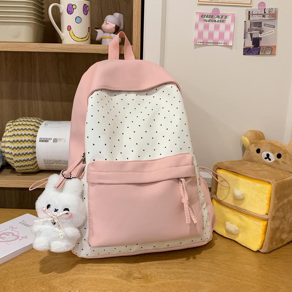 Schoolbag New Schoolbag Female Simple Personality Cute Girl Junior High School Backpack Trend Niche Design Student Backpack