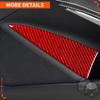 For Mercedes-Benz CLA C117 2014-2018 GLA X156 2015- Door Trunk Lift Button Panel Cover Trim Carbon Fiber Car Accessories