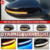 2 Pieces For VW Golf MK6 GTI 6 R Line Touran Dynamic Blinker Side Mirror Indicator For Volkswagen VI R20 LED Turn Signal Light