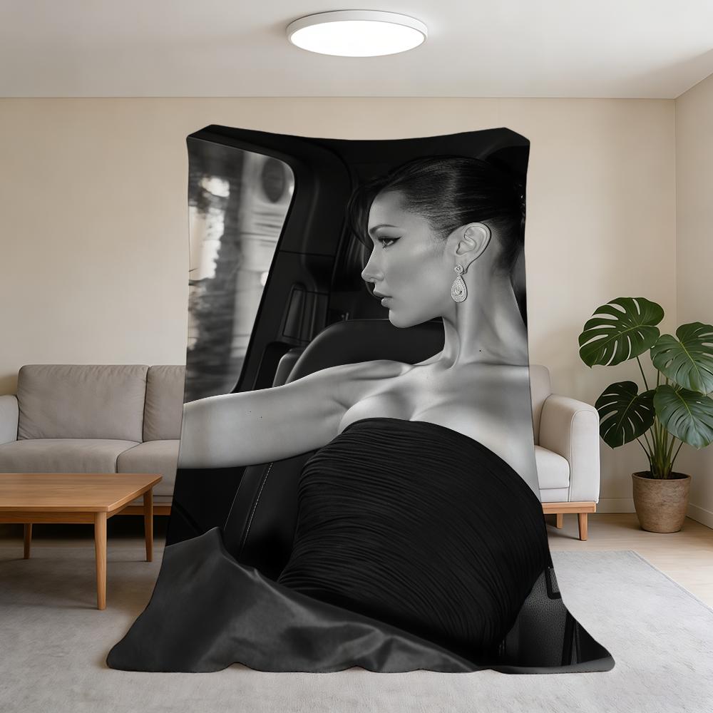 Blanket Model B-Bella Super Warm Comfortable Hadid Plush Throw Blanket Child Home Sofa Bedroom Gift