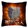 Attack On Titan Pillow Case Home Decoration Polyester Cushion Cover for Sofa Bedroom Throw Pillow Cover Housse De Coussin