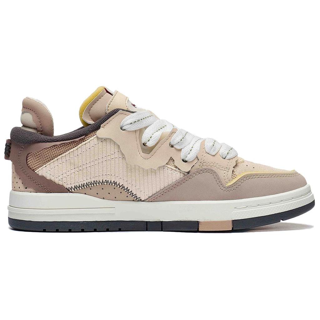 Li Ning We I Pro Classic Casual Durable Lightweight Low Top Skate Shoes Women Sneakers Beige AECT046-1