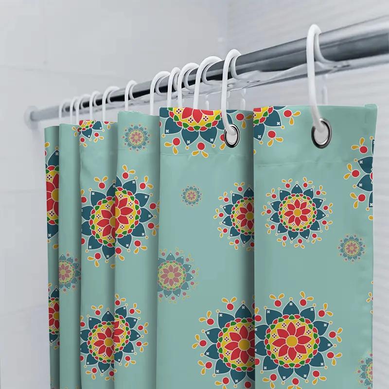 Colorful Mandala Shower Curtain Decorative Home Waterproof Fabric Bathroom Modern Bathroom Decor