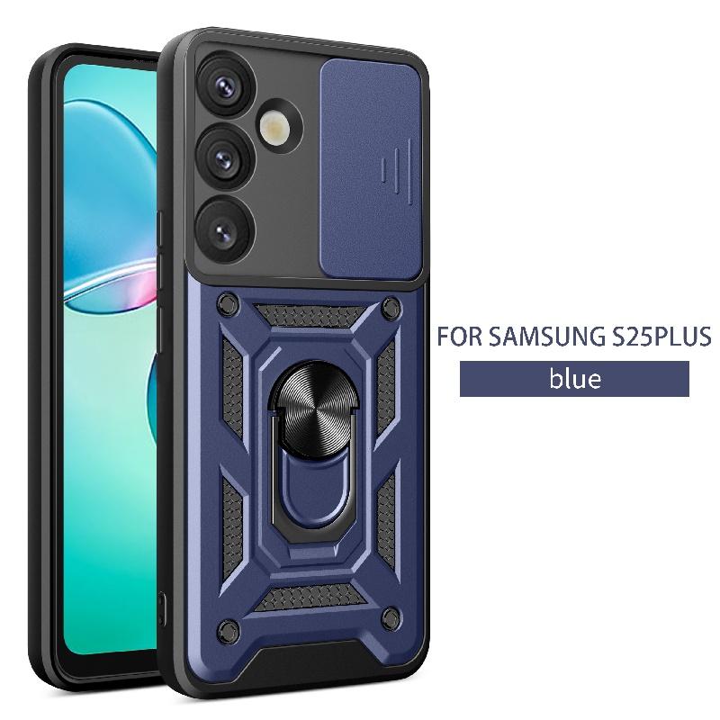 For Samsung Galaxy 25 Plus Case Slide Camera Protect Armor Phone Case for Samsung Galaxy 25 Ultra Magnet Holder Ring Cover