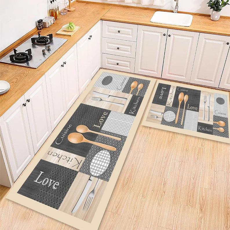 Non Slip Washable Kitchen Rug Vibrant Colors Home Decorative Mat Anti Skid Floor Carpet Practical Housewarming Gift