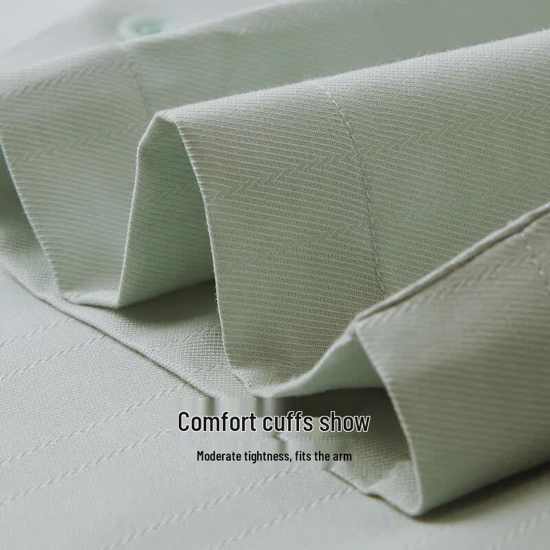 Shanshan Herren Hemd mit kurzen Ärmeln, Business Casual, Modal-Seidenmischung