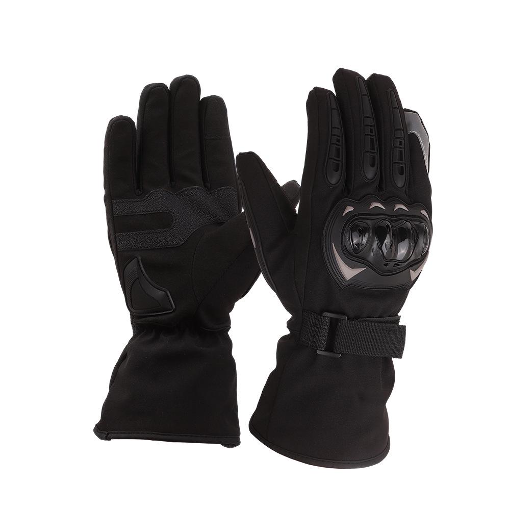 Windproof Full-Finger Motorcycle Gloves: Velvet-Lined, Non-Slip for Off-Road Riding In Winter/Autumn