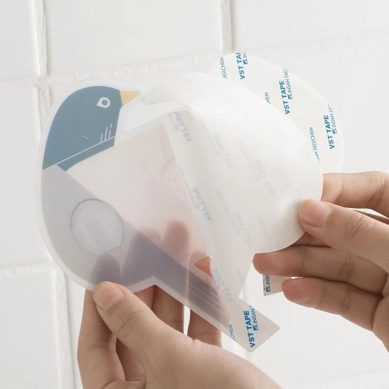 Creative Bird Hook Multifunction Strong Sticky Door Sucker Wall Hooks Home Strong Adhesive Nail-free Hanger For Kitchen Bathroom