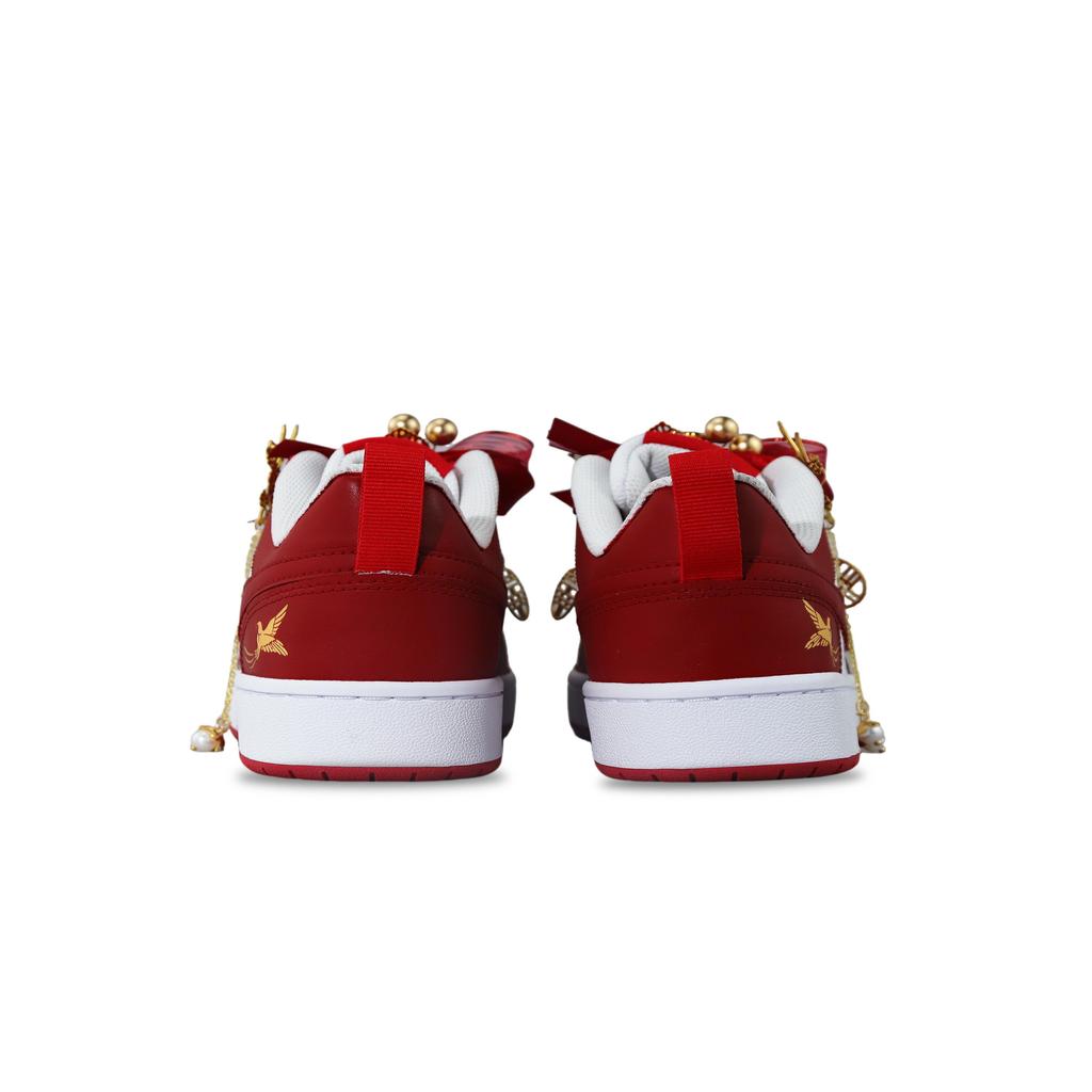 Nike Court Borough 2 Slip Resistant Abrasion Resistant Low Top Skateboard Shoes Women's Red BQ5448-103(Team840-)