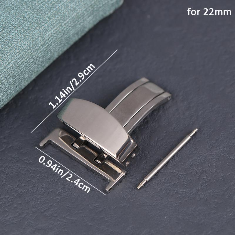 

Раскладывающаяся застежка-бабочка из нержавеющей стали для часов 14 мм, 16 мм, 18 мм, 20 мм, 22 мм, застежки для часов, раскладывающиеся пряжки, застежка на кнопке 22mm