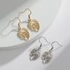 New In Monstera Leaf Pendientes Dangle Earrings For Women Girl Plant Stainless Steel Golden Pendant Charm Piercing Drop Zircon