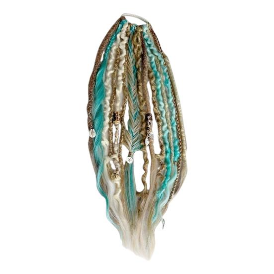 Yousheng Boho Braided Ponytail Extension with Hair Tie Hand-Braided Dreadlock Hair Extensions Long Braids Dreadlocks Wig for Women