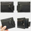 MVA Genuine Leather Men's Wallet - Short Bifold Vintage Stitch Coin Purse with Multiple Card Slots 7042