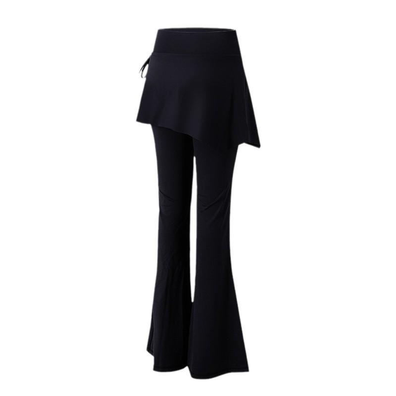 2026 Women's High Waist Slimming Yoga Pants, Two-Piece Set with Micro Flare and Side Drawstring