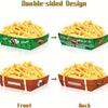 12pcs,2 Patterns,Football Party Snack Tray,Popcorn Cardboard Tray,Nachos Food Tray,Football Birthday Party Decorations,Must Have for Watching The Game