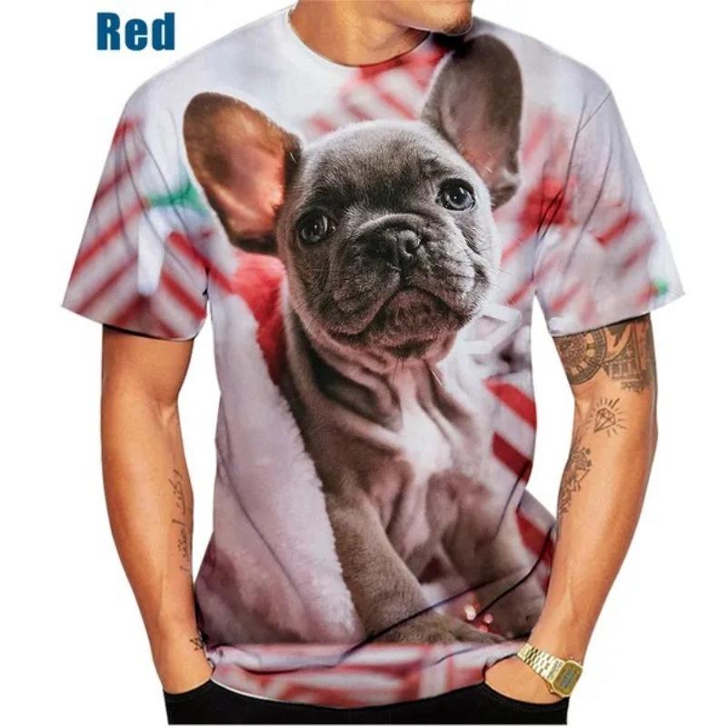 Men's 3D Printed T-Shirt Colorful Animal Pattern Printing Short Sleeve O-Neck Pullover Casual Top