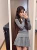 Korean Academy Style Women's Patchwork Knit Sweater: Slimming, Flattering Long-Sleeve Two-Piece for Autumn/Winter.