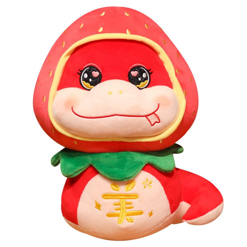 God of Wealth Snake Plush Doll Toy Fruits Lucky Snake Plushies Doll  Children