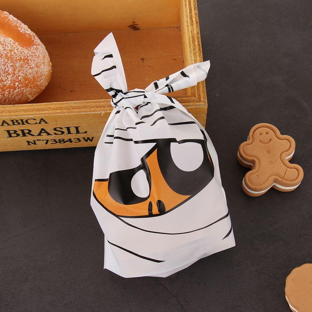 50Pcs Bat Pumpkin Rabbit Ear Baking Packaging Cookie Bag Halloween Candy Bags Halloween Decoration