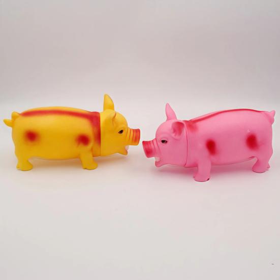 Schreiendes Schwein Quietschespielzeug mit realistischem Geräusch Weiches TPR Stressabbau Fidget für Kinder Erwachsene Niedliches tierförmiges Dekompressions-Gadget