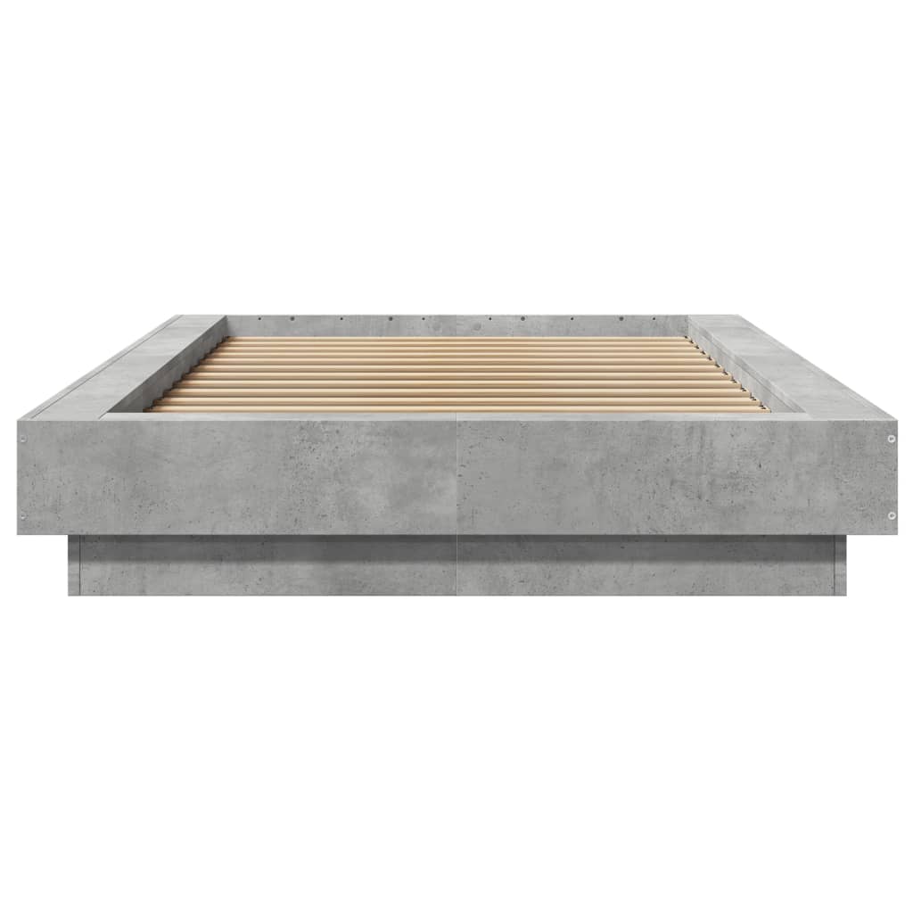 Bed Frame Concrete Grey 75 x 190 cm Particleboard
