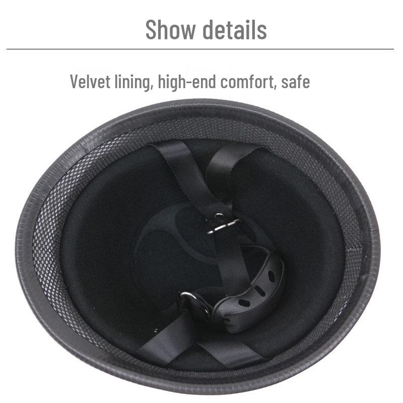 Retro DOT-Certified Half Motorcycle Helmet with Goggles for Outdoor Riding