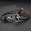 Trendy Anchor Bracelet Milanese Rope Braided Braclet Men Women Casual Accessories Beach Surf Viking Adventure Jewelry Gifts