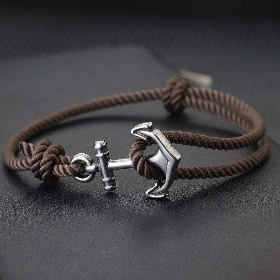 Trendy Anchor Bracelet Milanese Rope Braided Braclet Men Women Casual Accessories Beach Surf Viking Adventure Jewelry Gifts