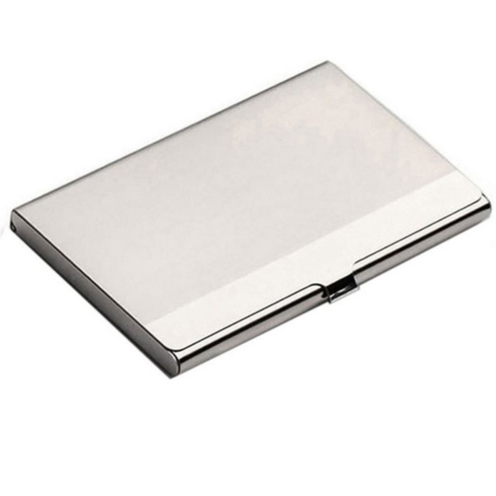 Hot Selling Aluminum ID Box Stainless Silver Business Namecard Clip Waterproof Card Case